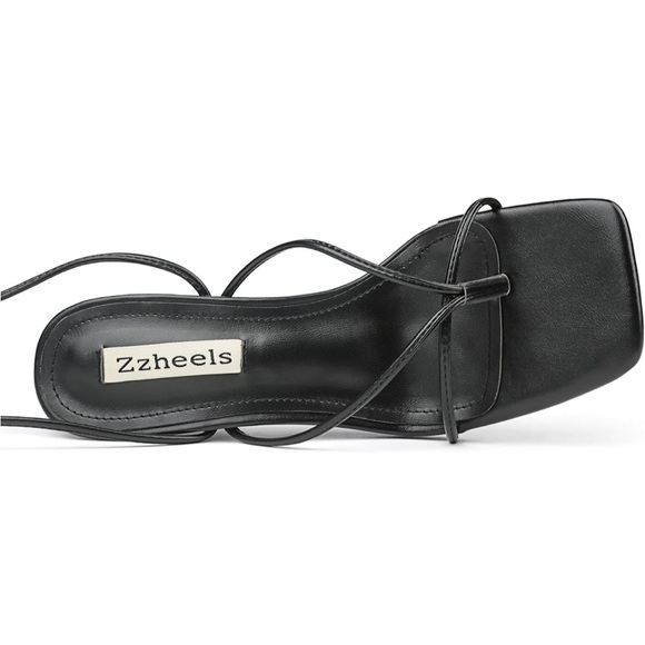 (H5) Zzheels Women's Square Toe Chunky HeelLace-Up Strappy Sandals, size 10.5 - Picture 10 of 13